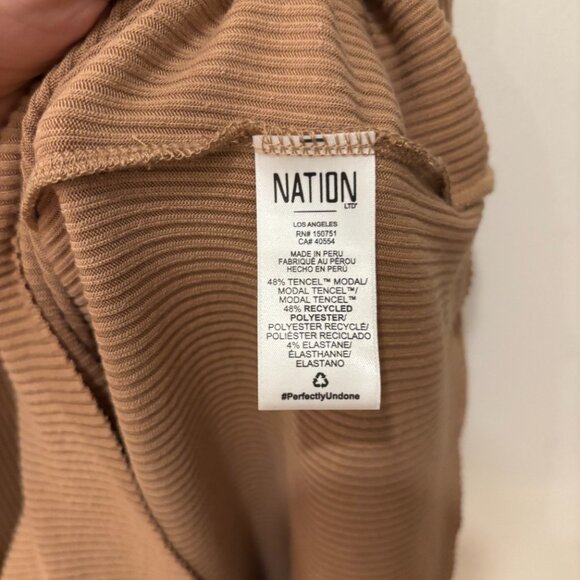 Nation Los Angeles ribbed mock neck maxi dress size small - Picture 5 of 5